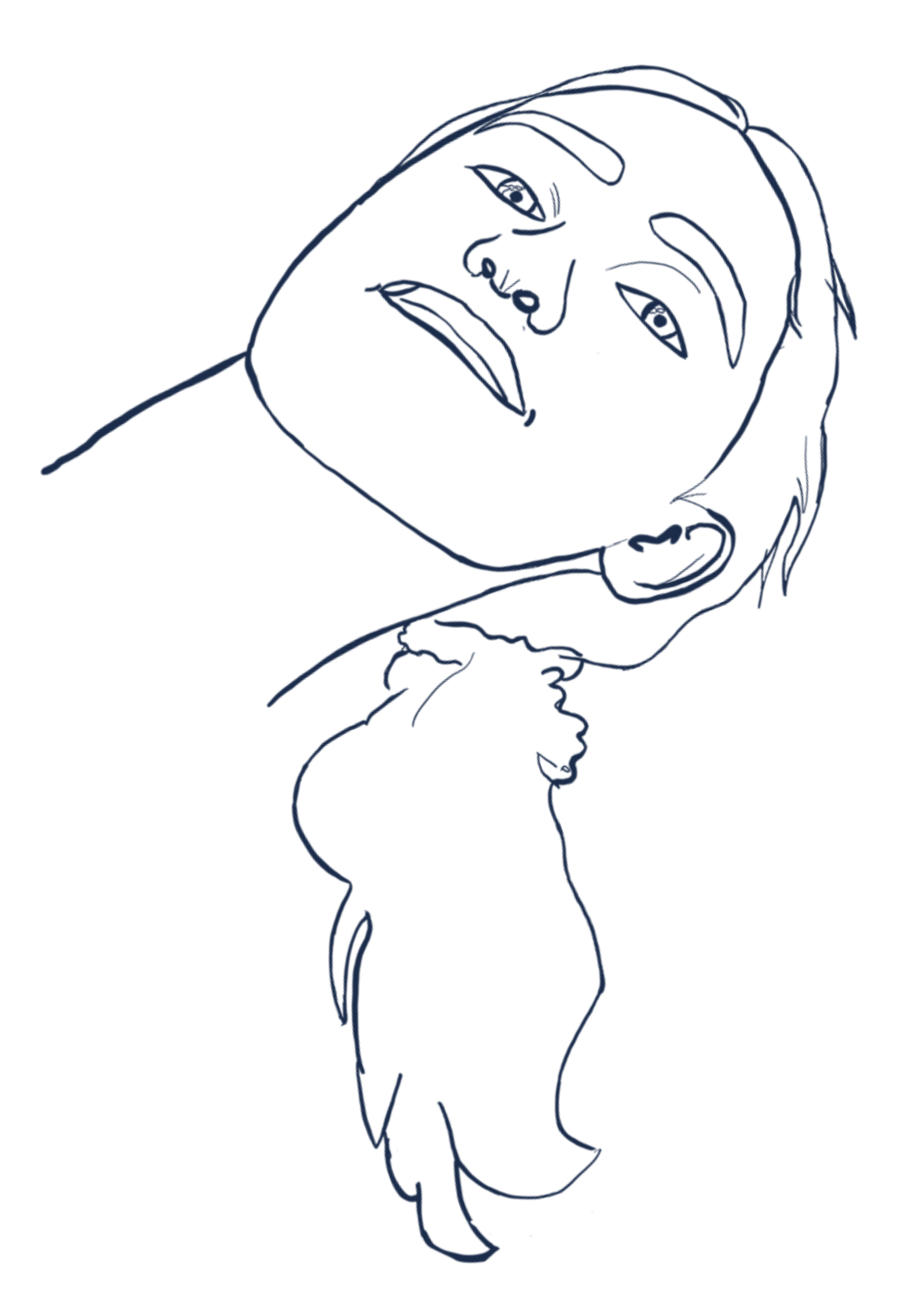 Illustrated portrait of Monellie